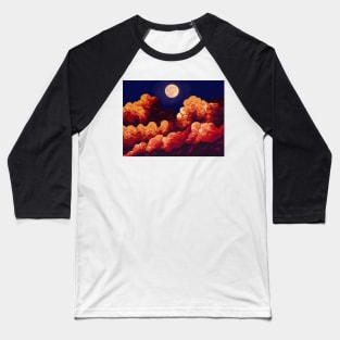 Warm Clouds at Night Baseball T-Shirt